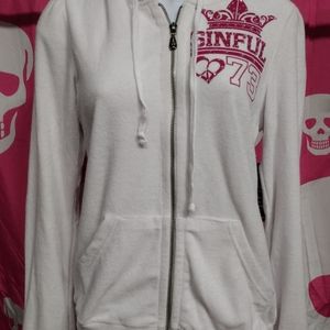 BNWT Sinful zip up hoodie